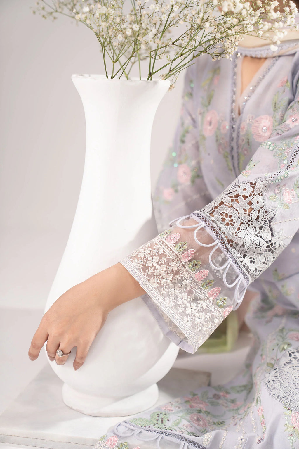 Maria.B.- 3 Piece Embroidered Dobby Lawn Suit (DW-EF26-122-Sky Blue) - Mirha Collections