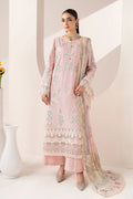 Maria.B. - 3 Piece Embroidered Paper Silk Suit (DW-EF26-42-Pink) - Mirha Collections