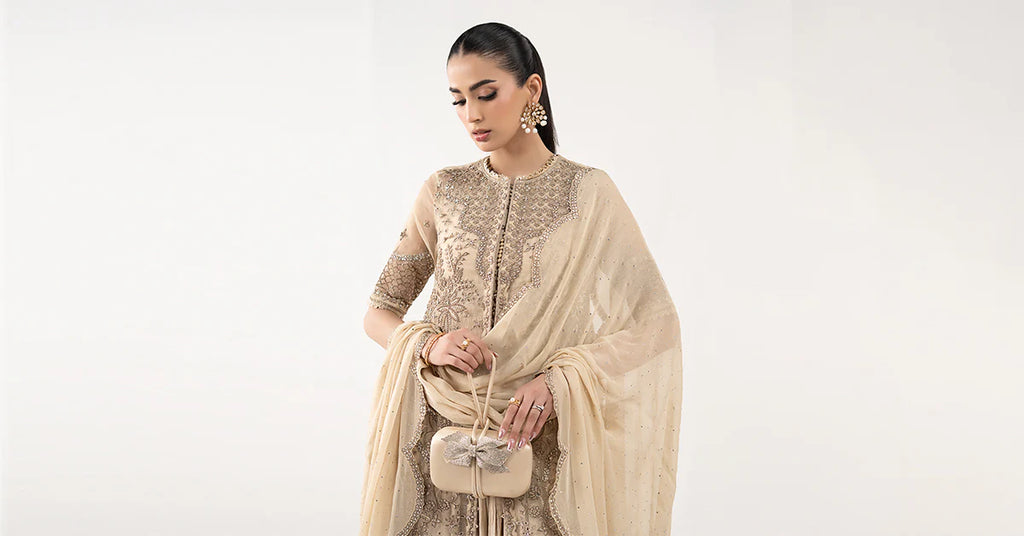 Maria.B. - Embroidered Organza Suit