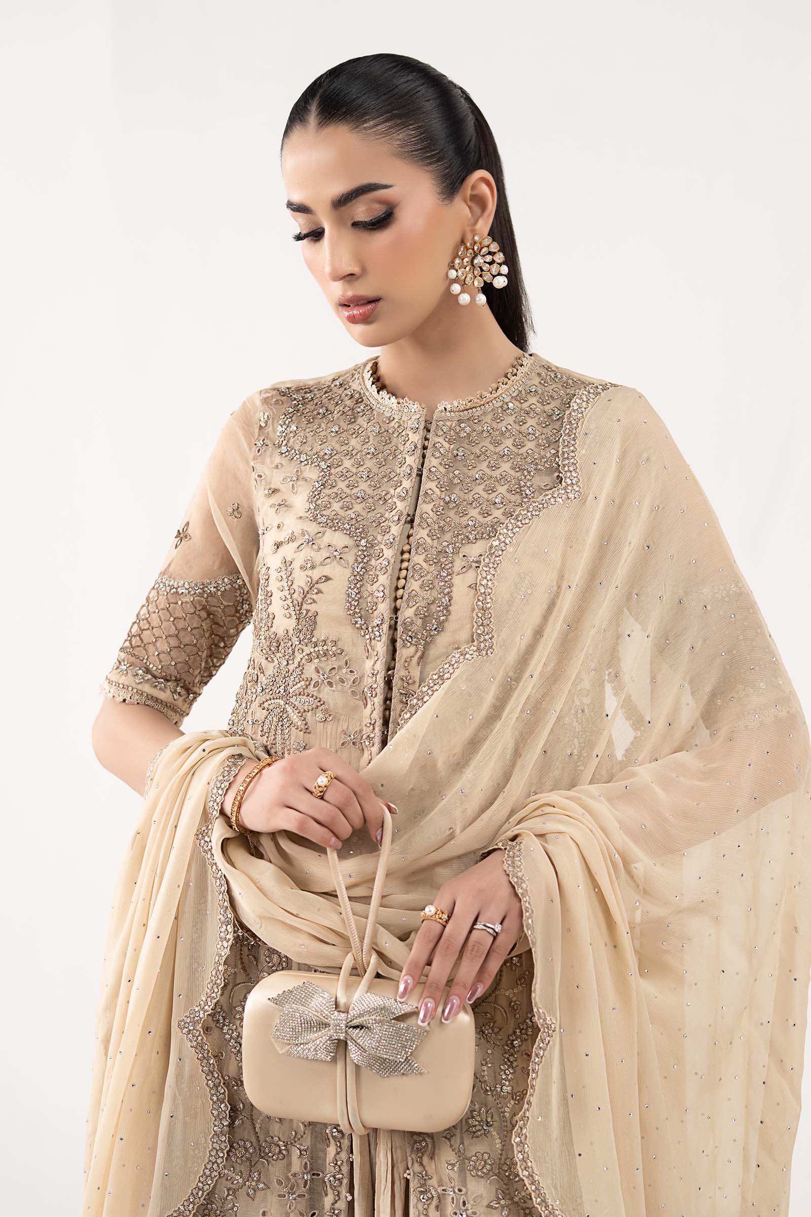 Maria.B. - Embroidered Organza Suit