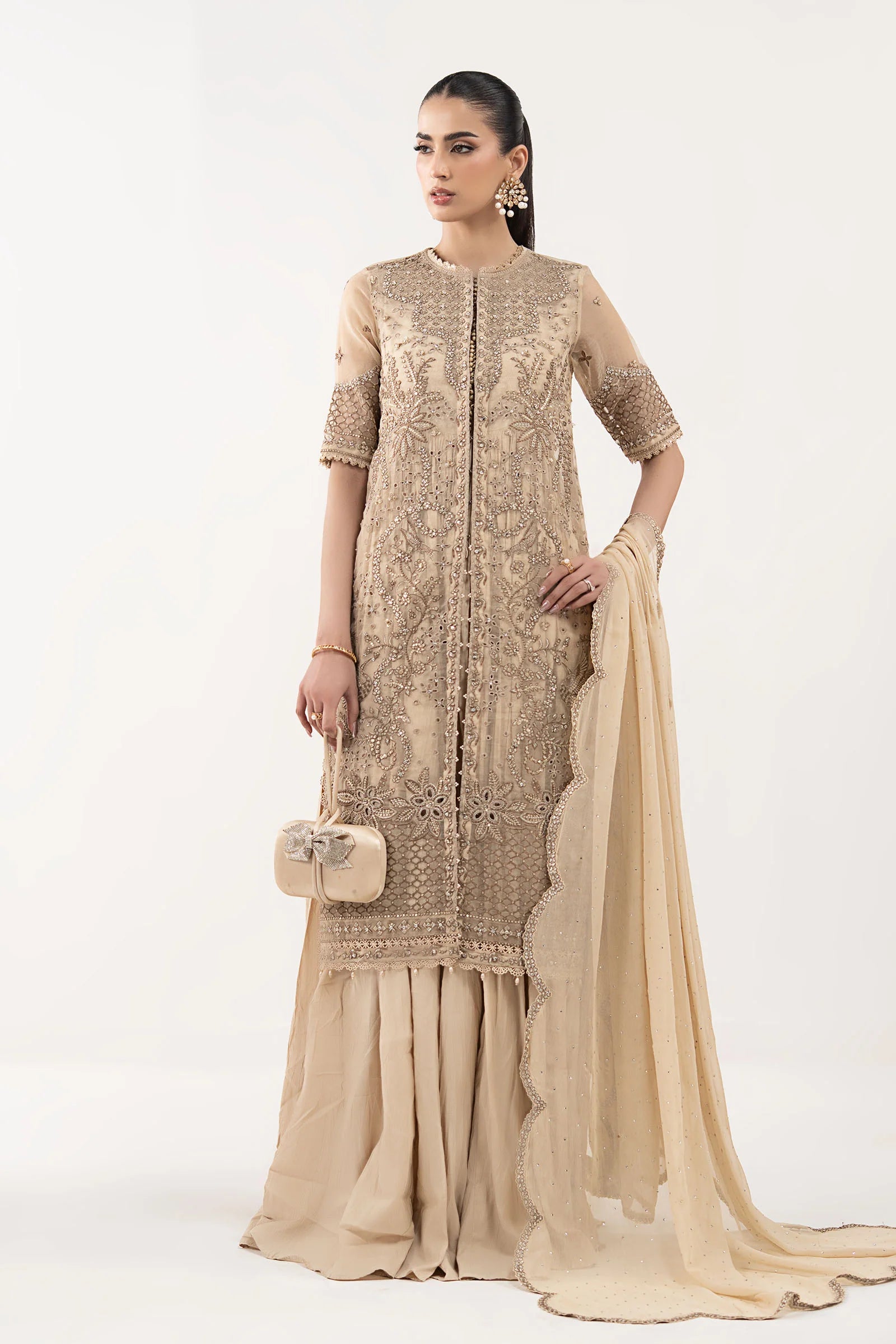 Maria.B. - Embroidered Organza Suit