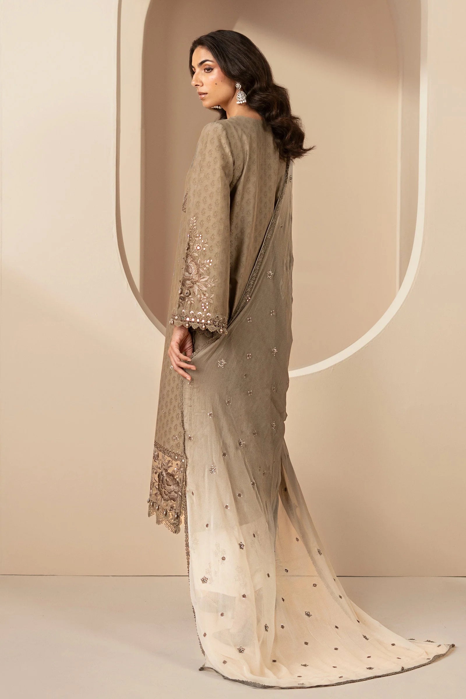 Maria.B. - 3 Piece Embroidered Jacquard Lawn Suit (DS-2602) - Mirha Collections