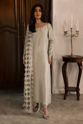 "Mirha Collections Nureh FP-158 Luxury Pret collection intricately embroidered embellished suit with trousers and dupatta."