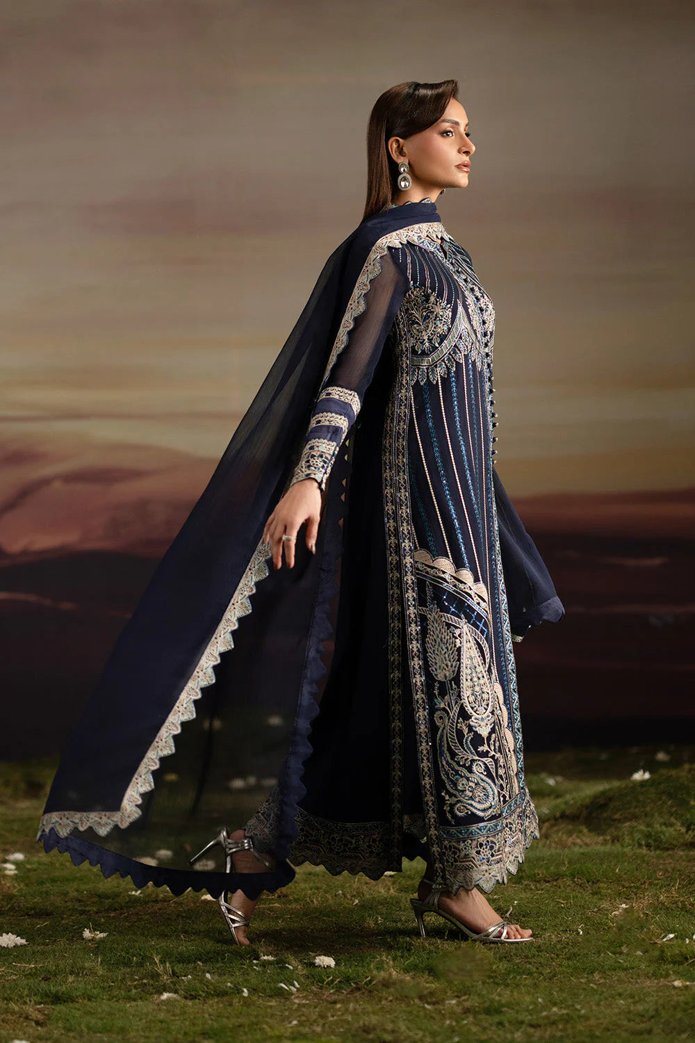 Maryum N Maria - 3-Piece-Embroiderd-Chiffon INDU