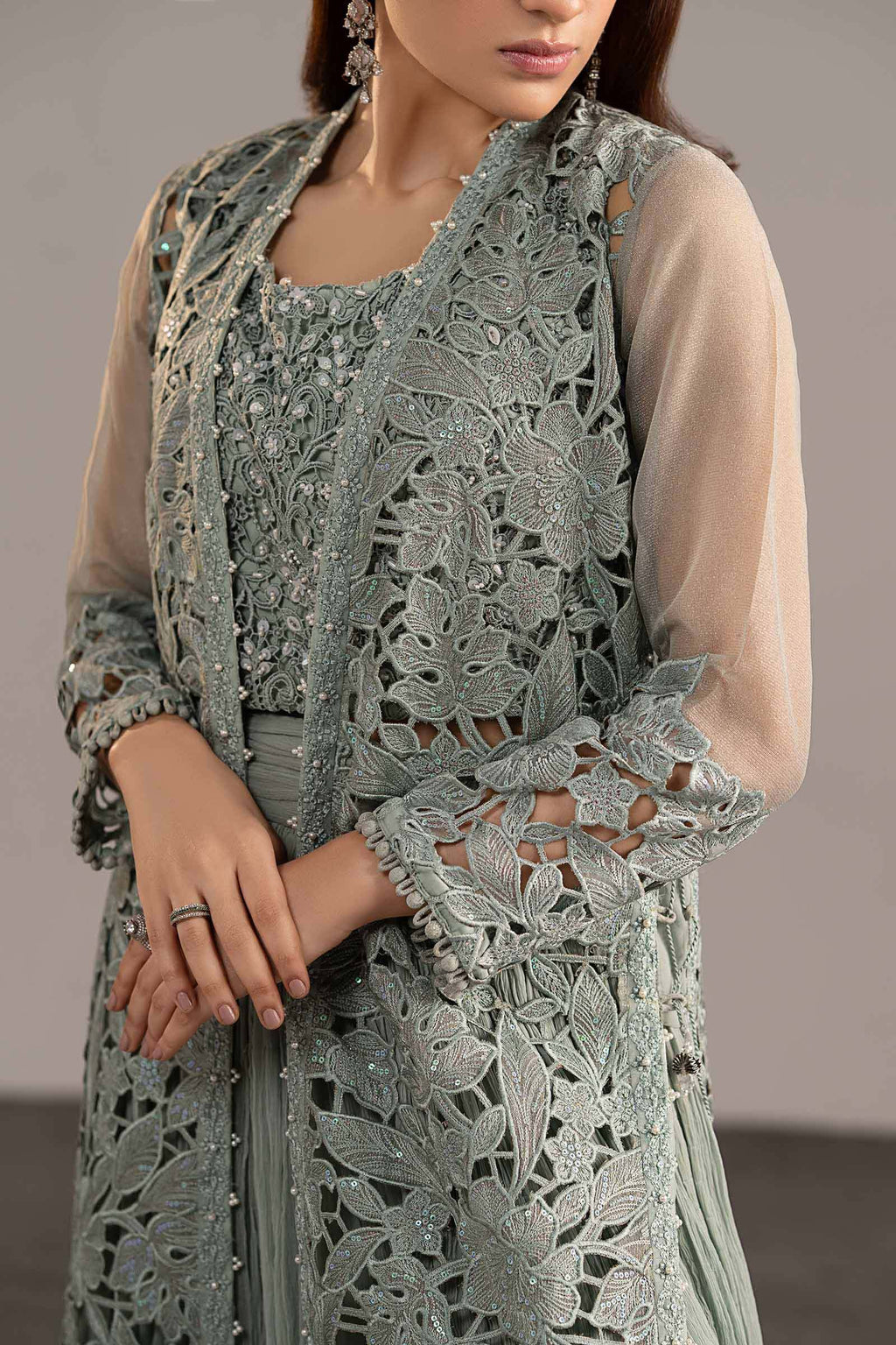 Maria.B. - Embroidered Zari Organza Suit