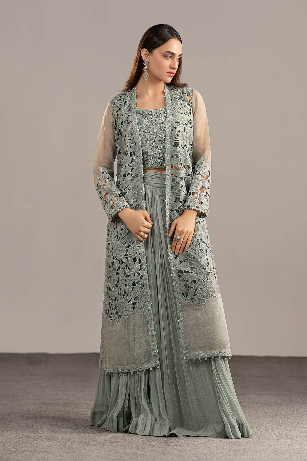 Maria.B. - Embroidered Zari Organza Suit