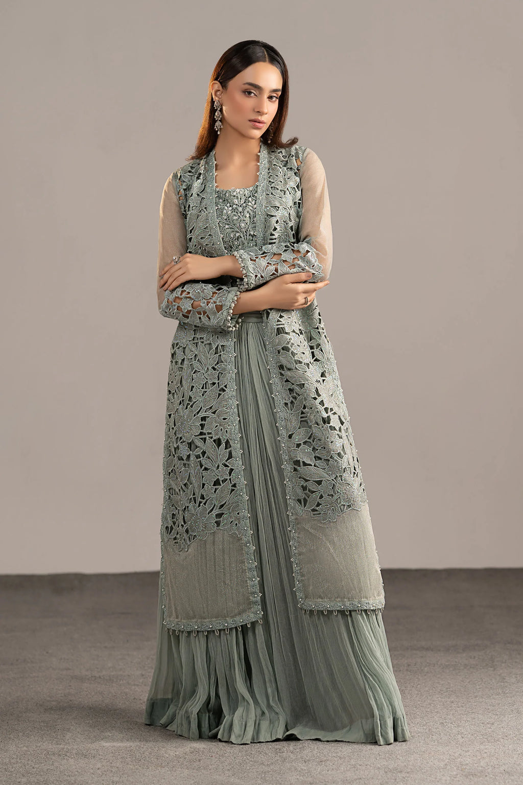 Maria.B. - Embroidered Zari Organza Suit