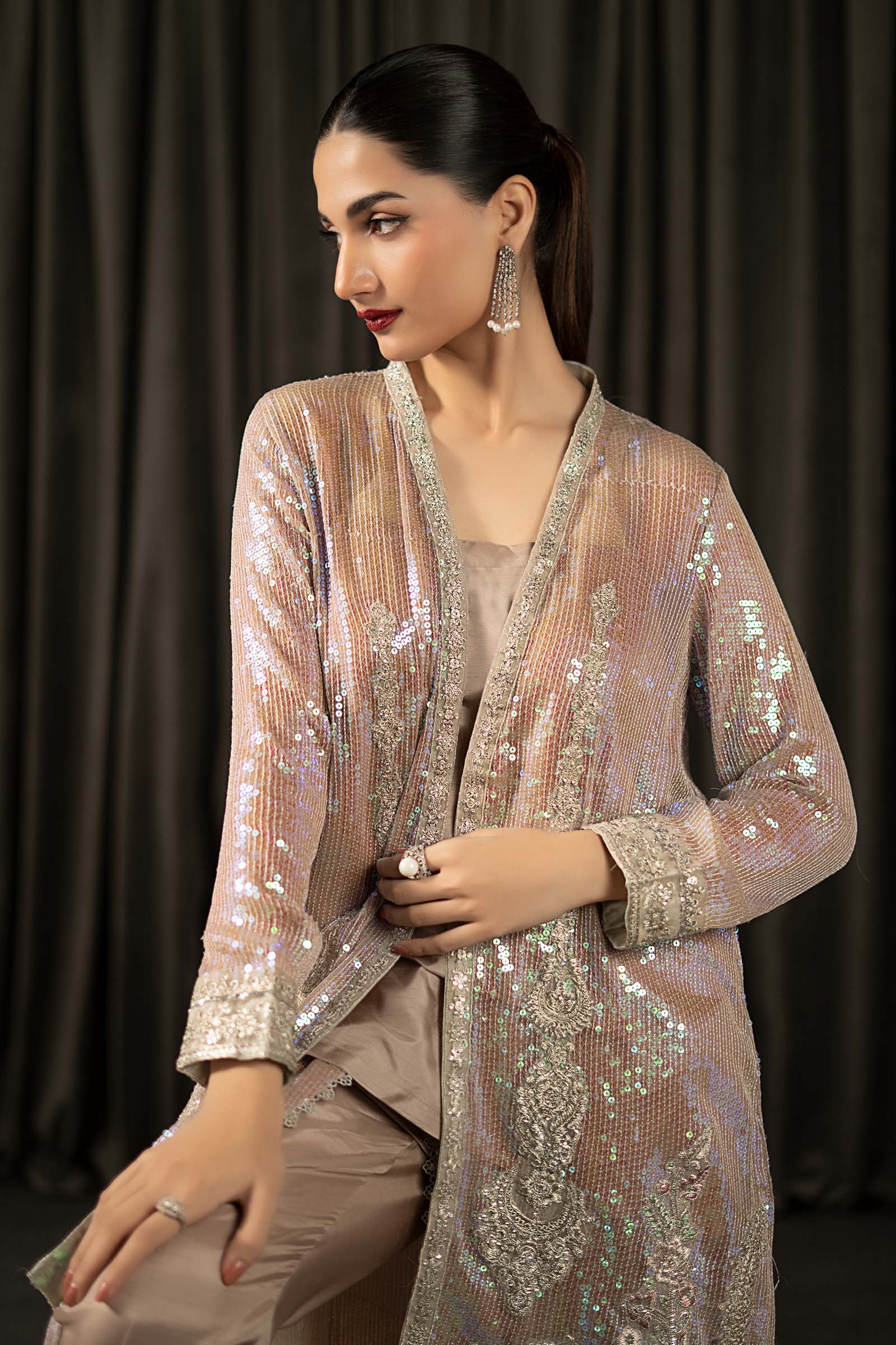 Maria.B. - 3 Piece Embroidered Bamberg Chiffon Suit