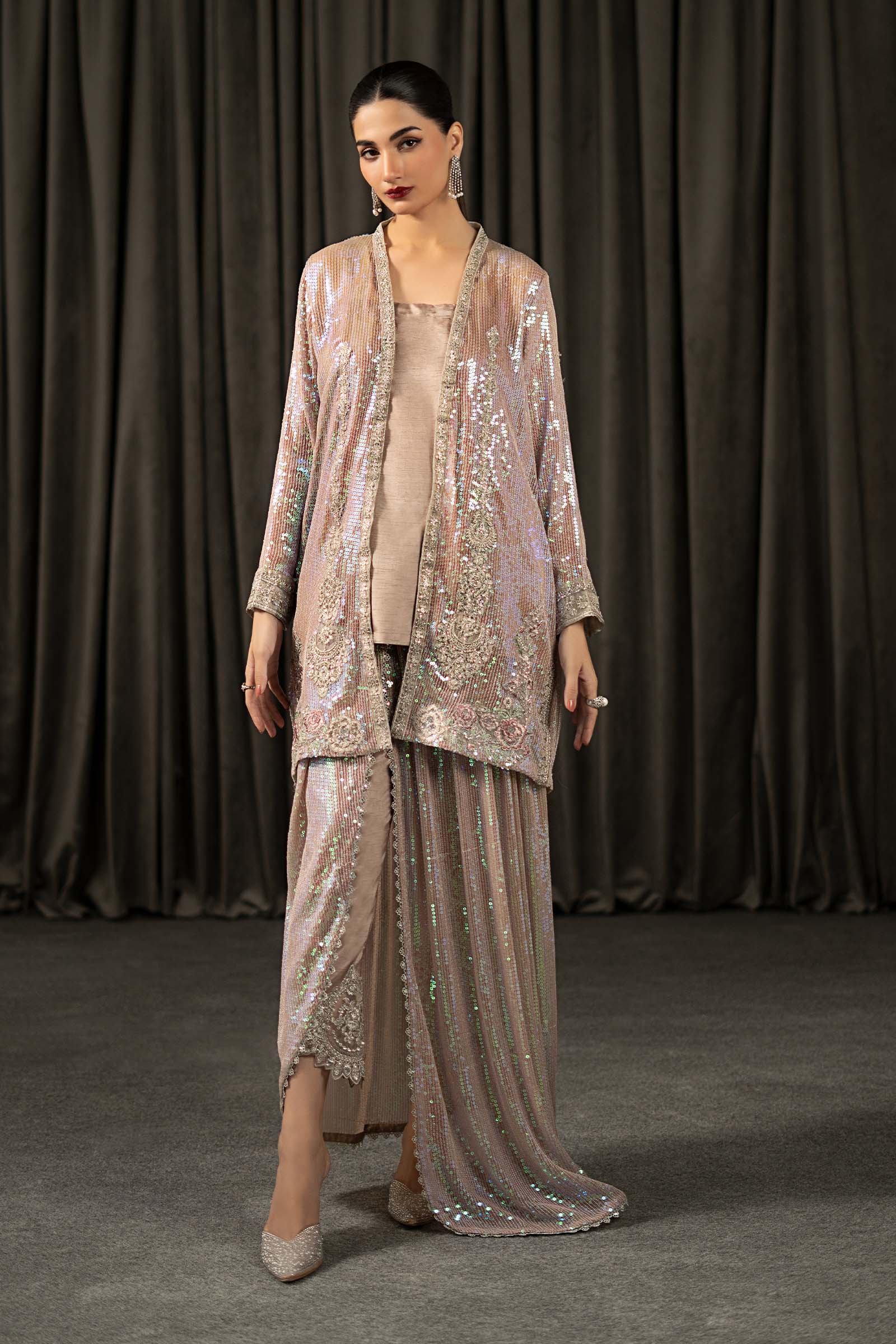 Maria.B. - 3 Piece Embroidered Bamberg Chiffon Suit