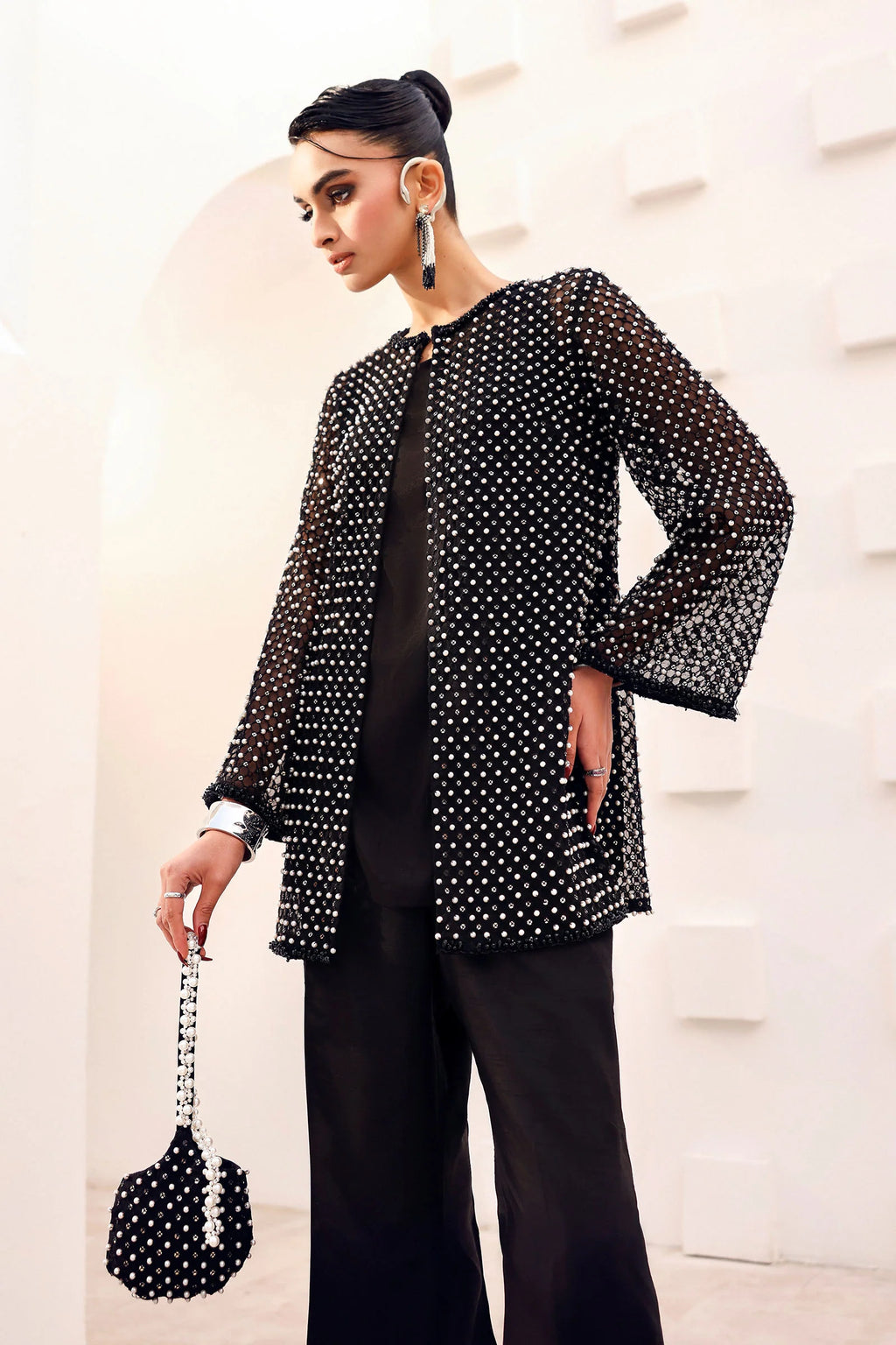 Maria.B. - Embroidered Organza Suit