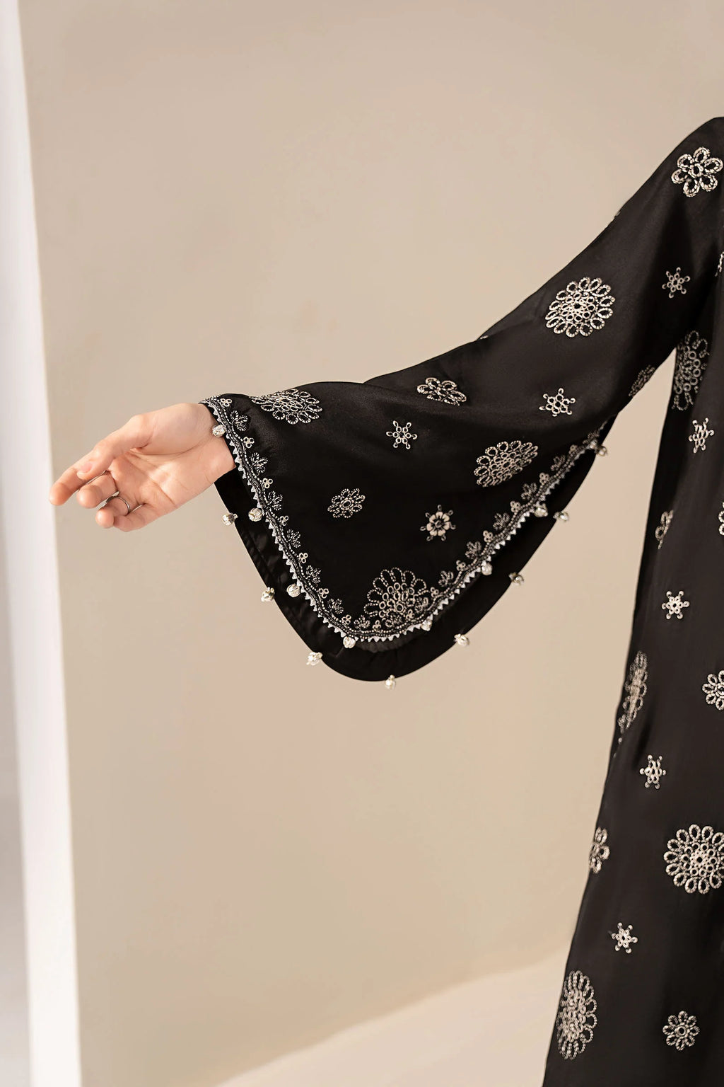 Maria.B.- 3 Piece Embroidered Tissue Staple Suit