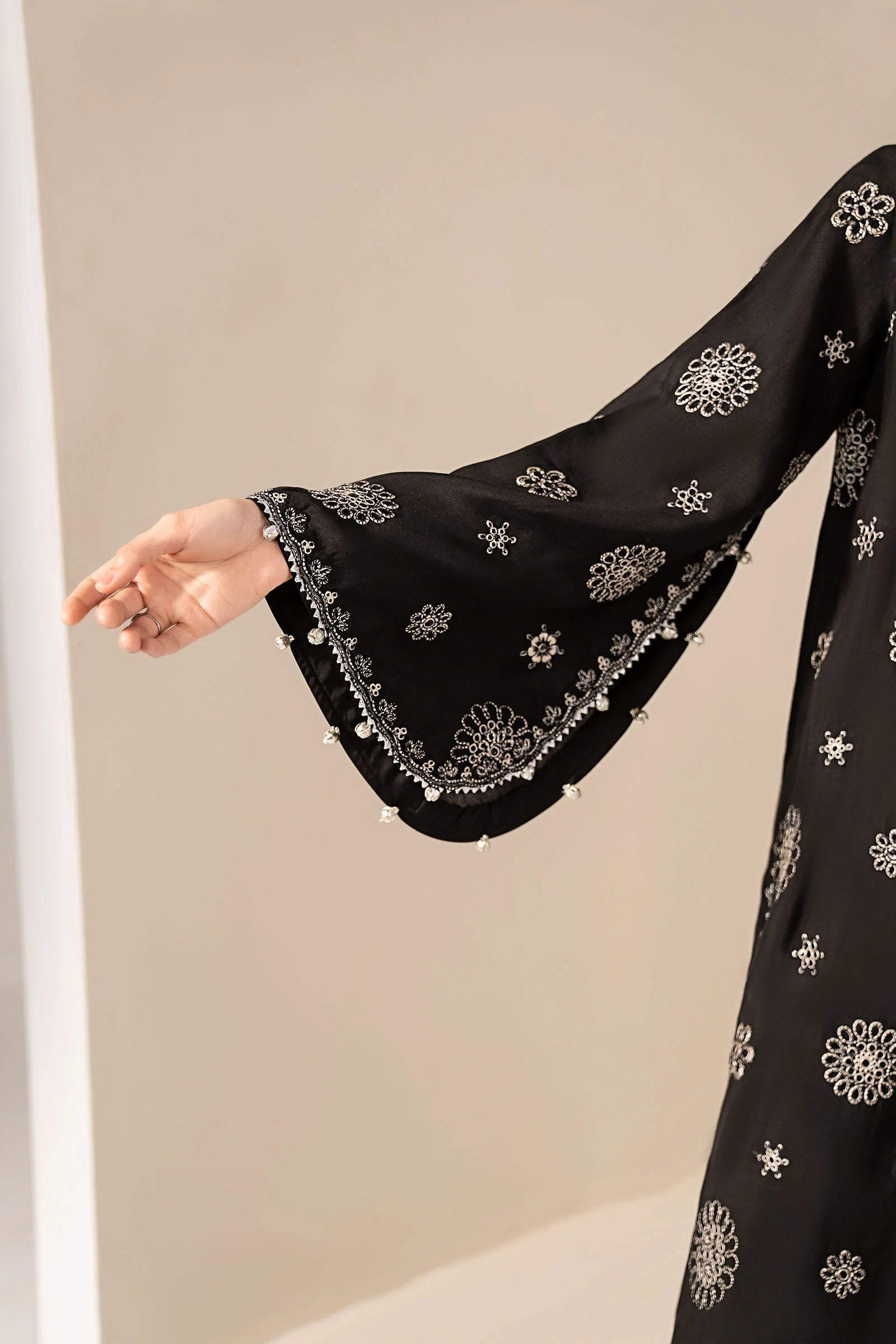 Maria.B.- 3 Piece Embroidered Tissue Staple Suit