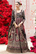 "Mirha Collections Nureh NL-95 Emara Jhoomro collection intricately embroidered heavily embellished luxury formal set with trousers and dupatta."