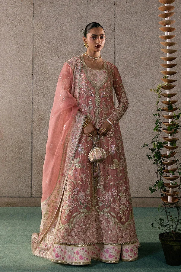 "Mirha Collections Suffuse Novara embroidered heavily embellished ready-to-wear wedding formal shirt with trousers and dupatta three-piece set."