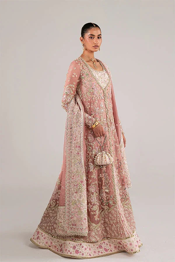 "Focus on matching embellished dupatta framed with four-sided embroidered borders paired with Suffuse Novara set."