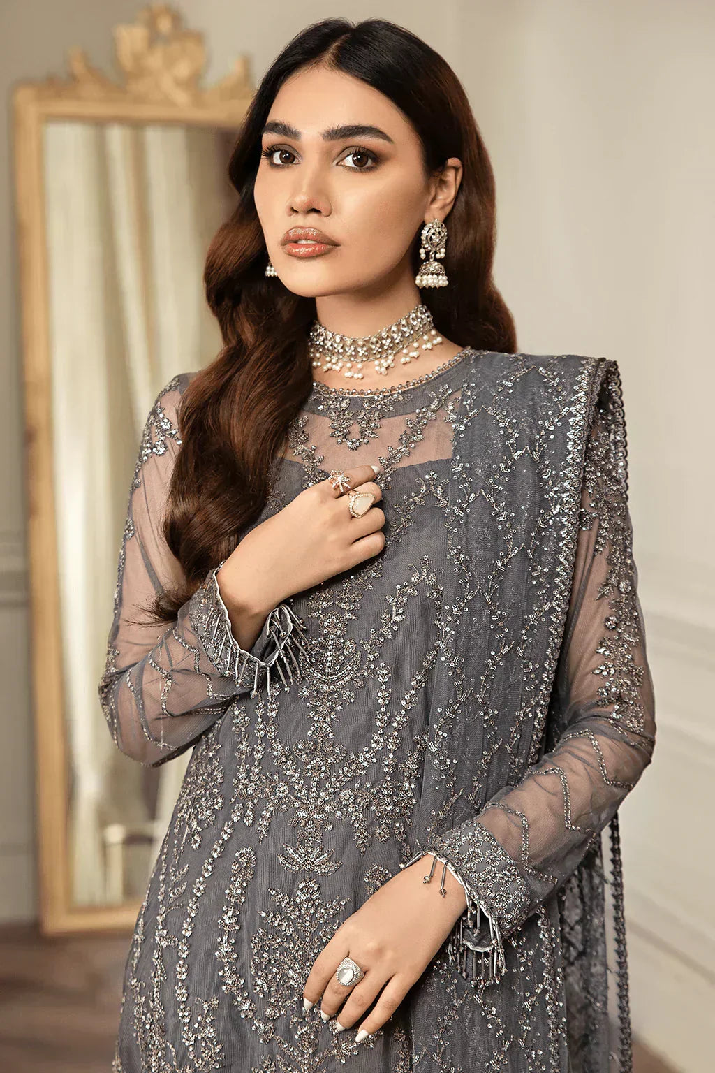 Zarif | Mehroz Formals | Storm Black - Mirha Collections