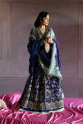 "Mirha Collections Suffuse Rishaal floral embroidered heavily embellished wedding formal shirt with trousers and dupatta three-piece set."