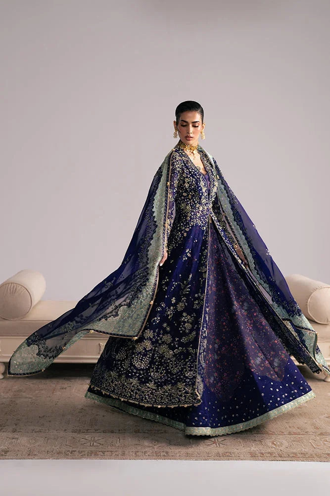 "Focus on matching embellished organza dupatta framed with four-sided embroidered borders paired with Suffuse Rishaal set."