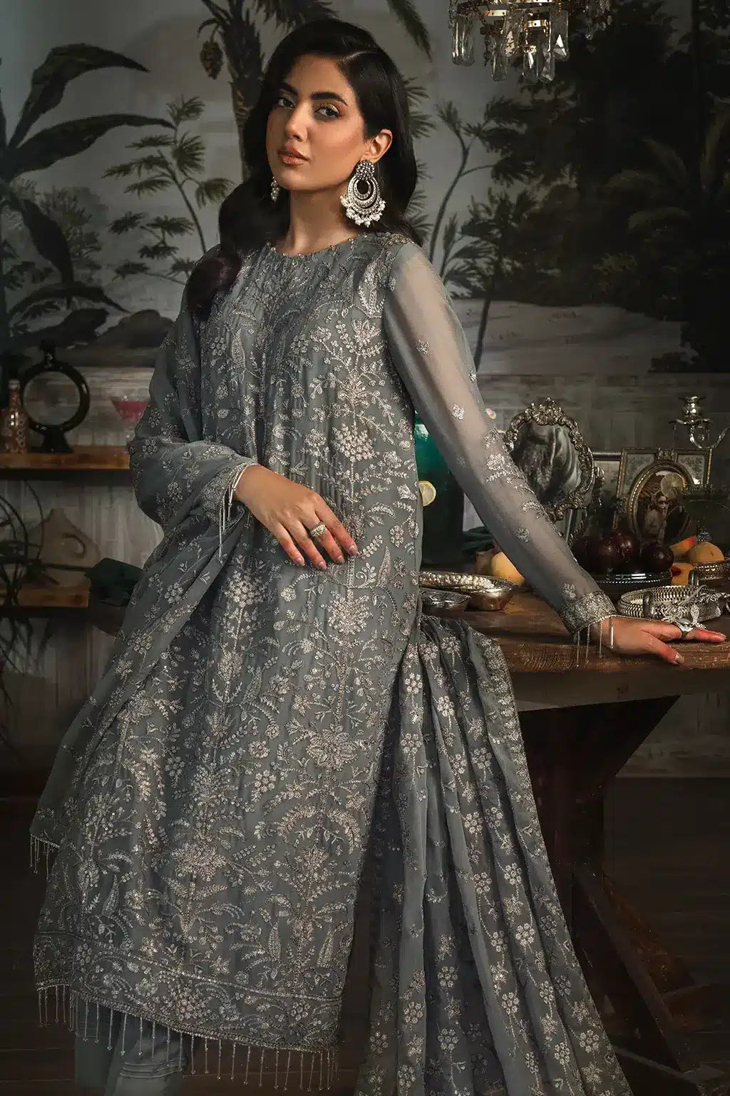 Zarif | LA ROSELLA Formals | ZLR 07 NOIR - Mirha Collections