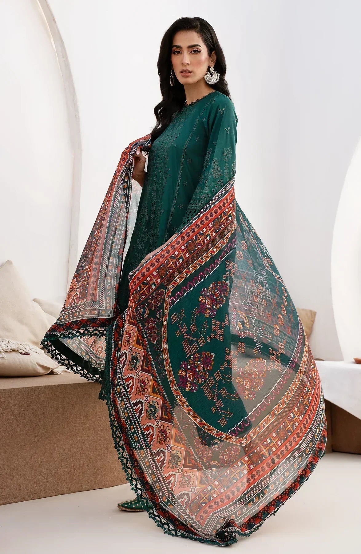 Zarif | Eid Lawn 24| ZL 01 MAPLE - Mirha Collections