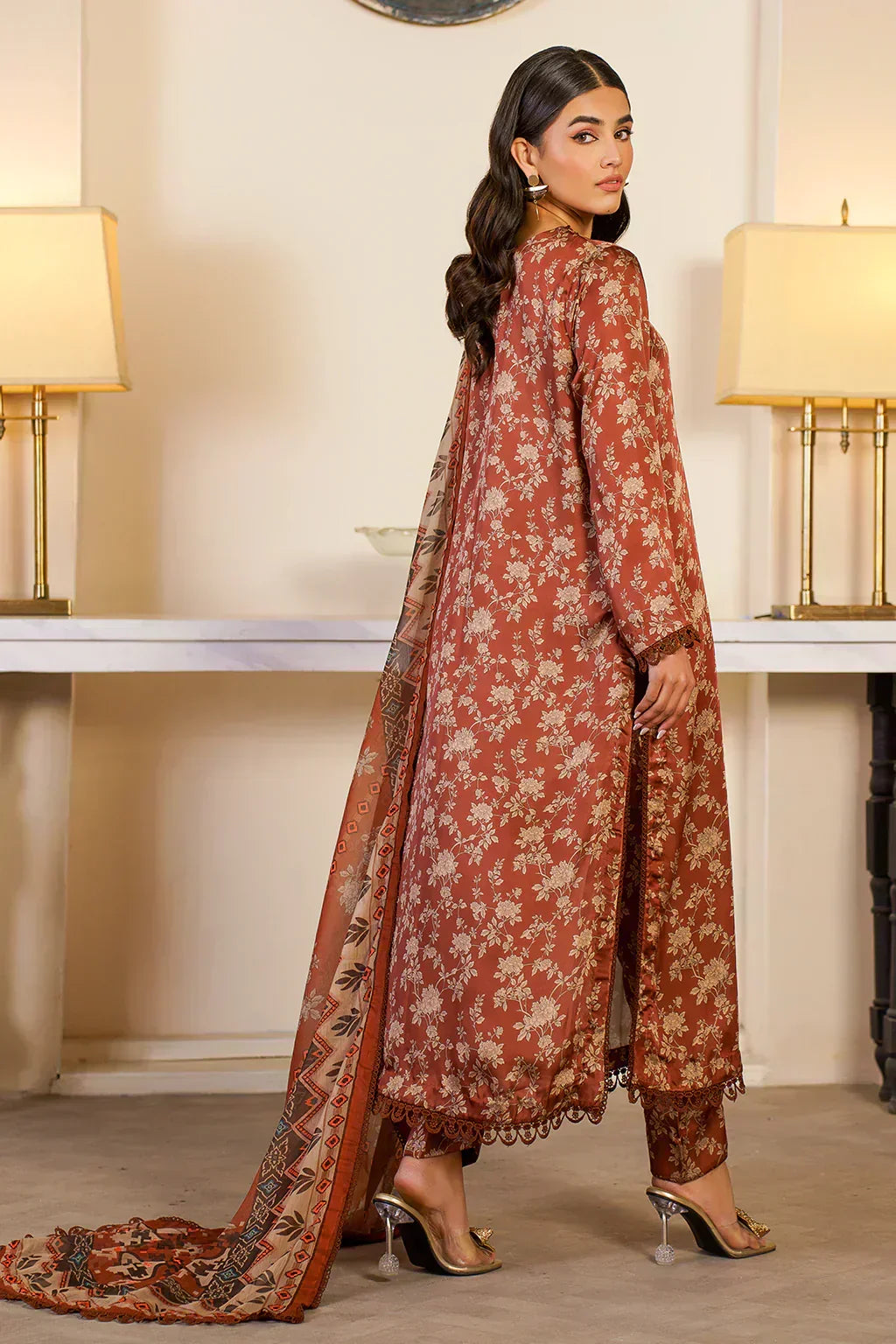 Zarif | Prints 24 | ZSP 06 BRONZE - Mirha Collections