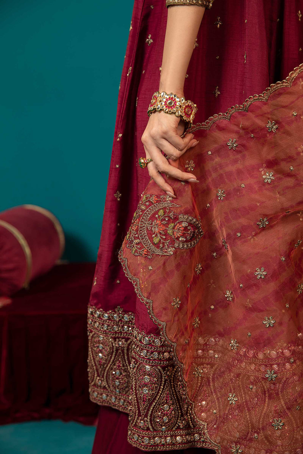 Maria.B. - 3 Piece Embroidered Suit