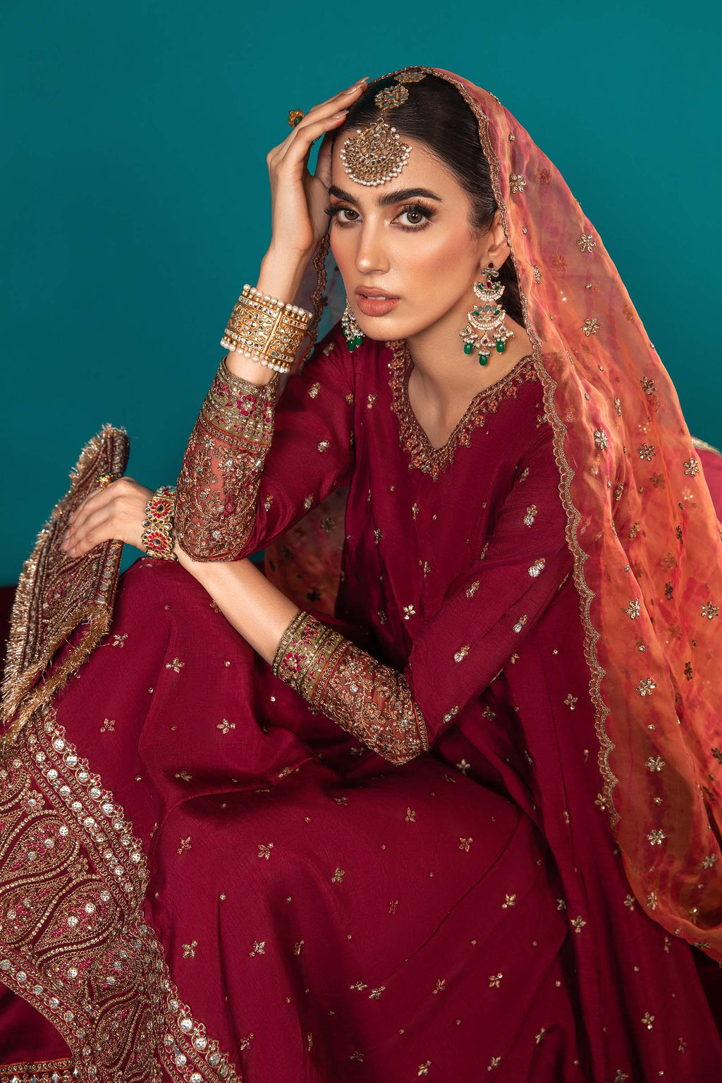 Maria.B. - 3 Piece Embroidered Suit