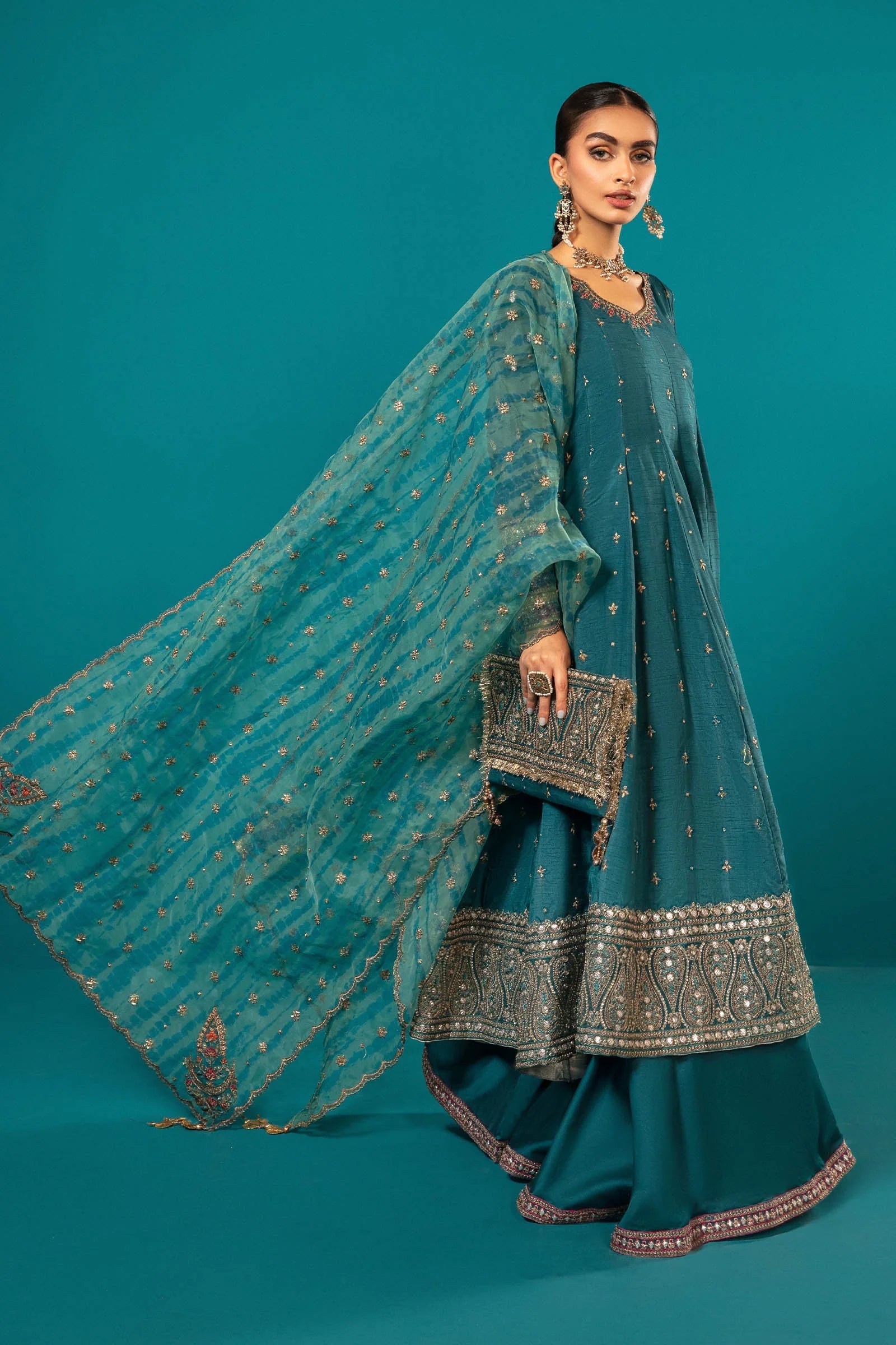Maria.B. - 3 Piece Embroidered Suit