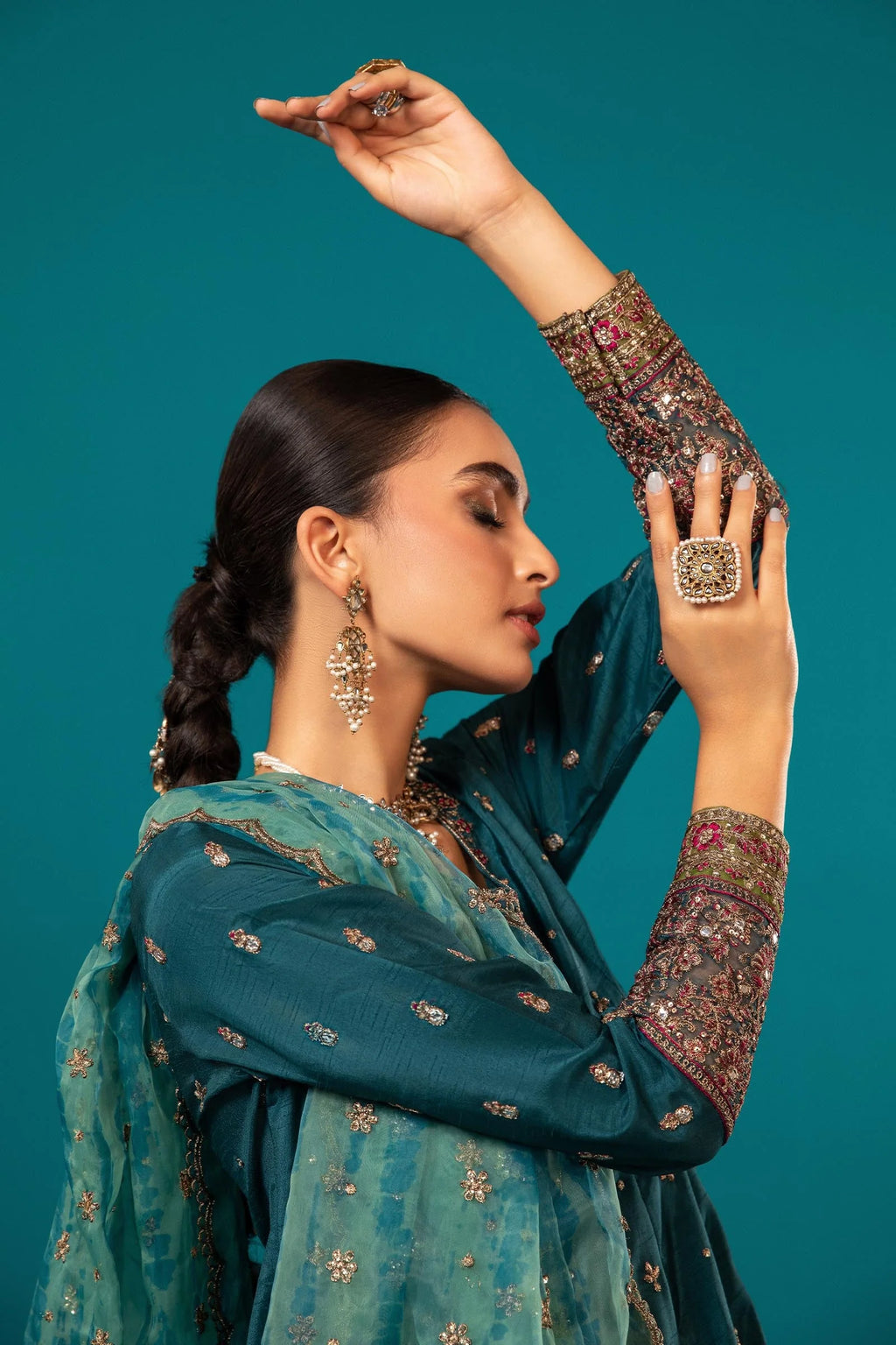 Maria.B. - 3 Piece Embroidered Suit