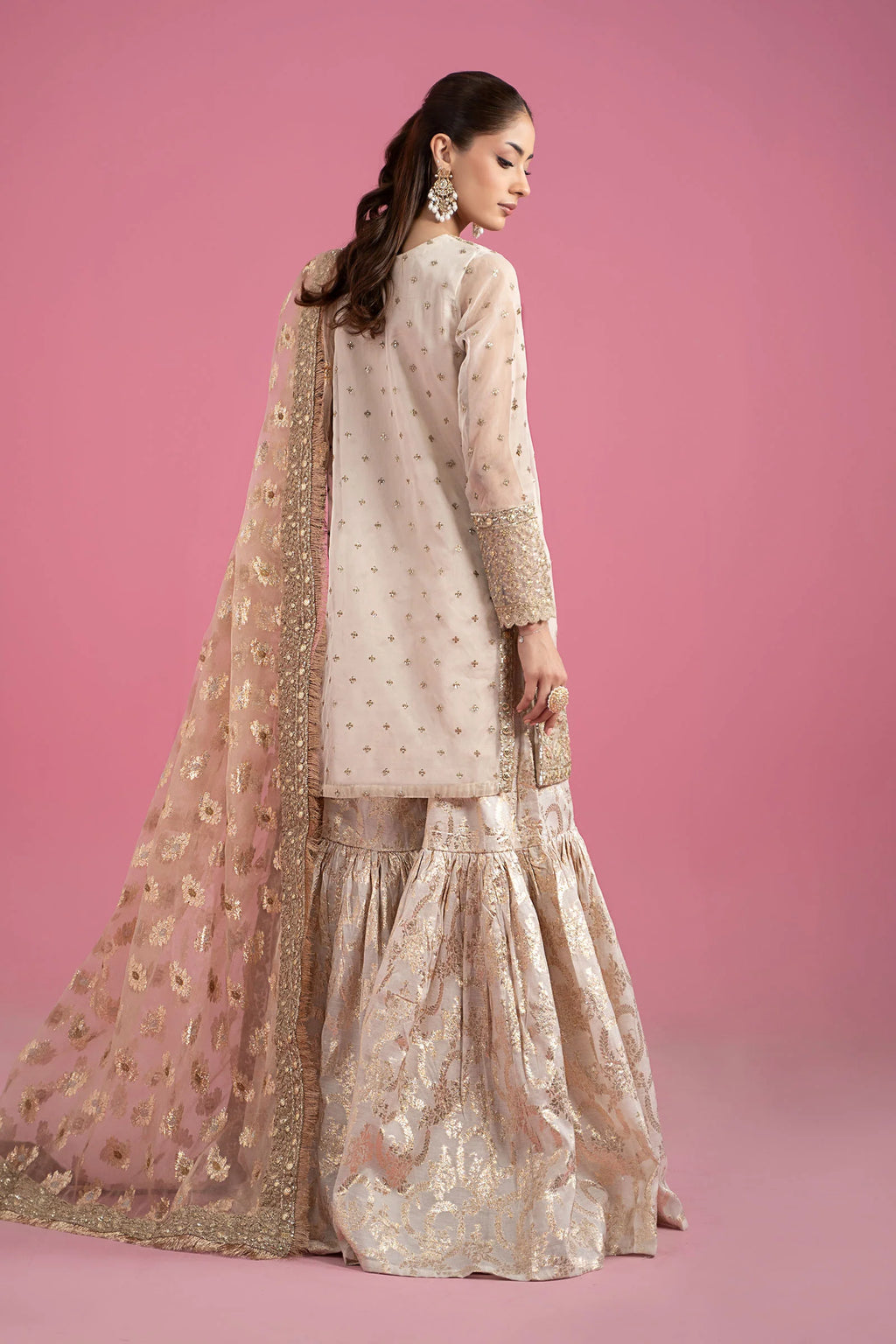 Maria.B. - 3 Piece Embroidered Organza Suit
