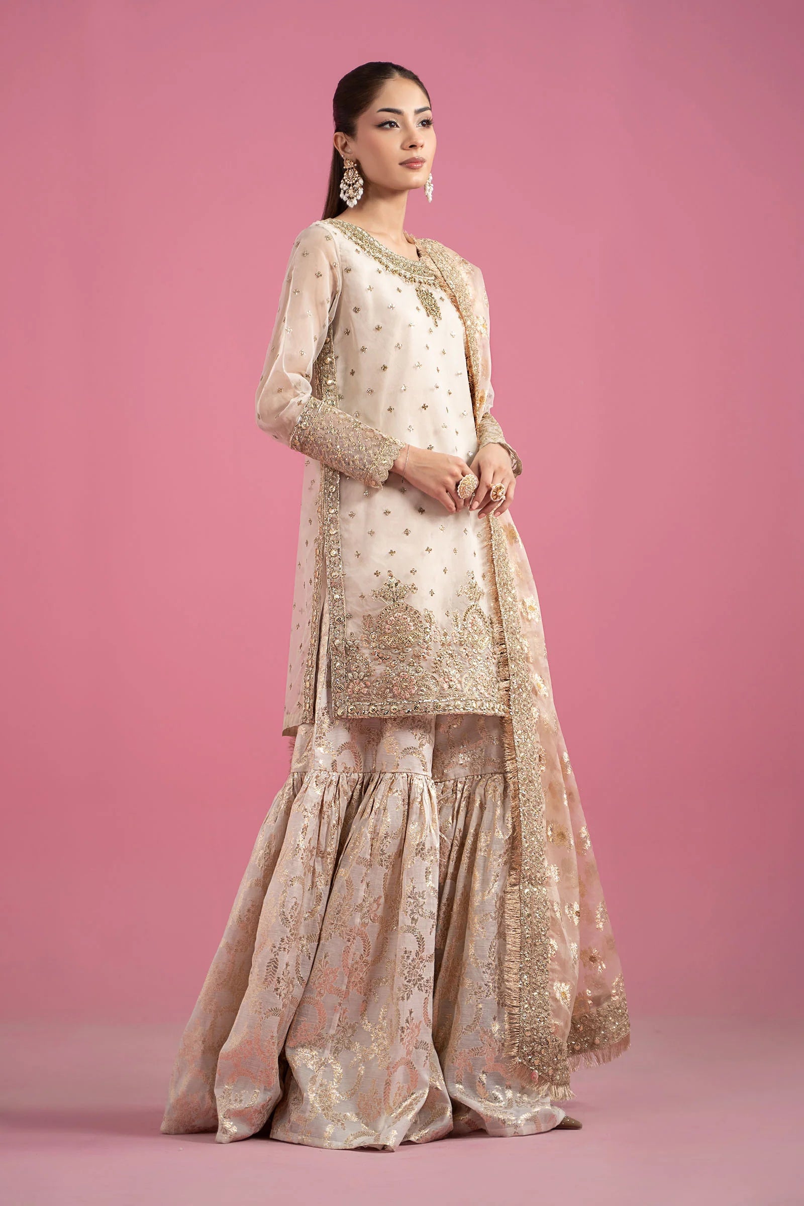 Maria.B. - 3 Piece Embroidered Organza Suit