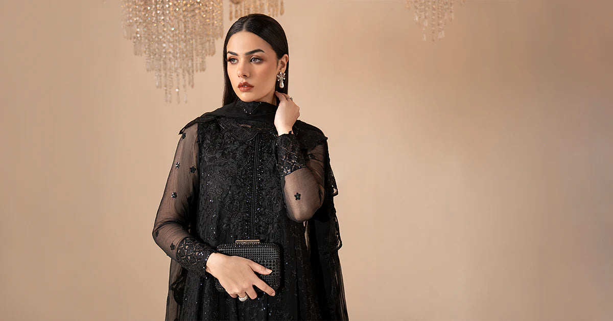 Maria.B. - 3 Piece Embroidered Chiffon Suit