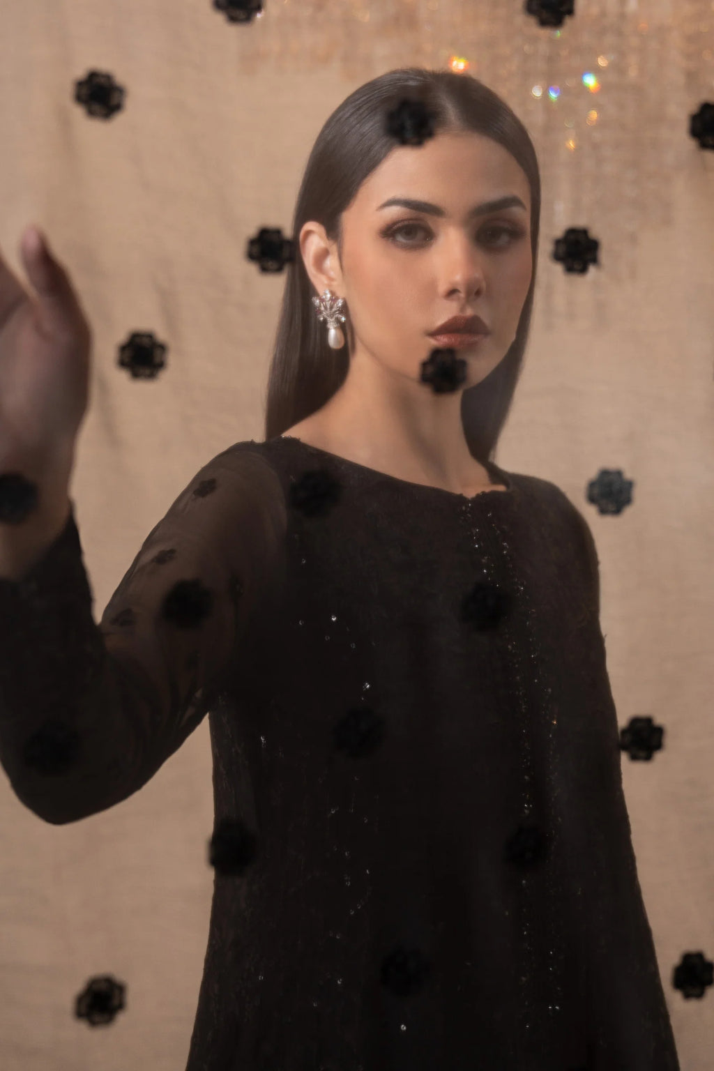 Maria.B. - 3 Piece Embroidered Chiffon Suit