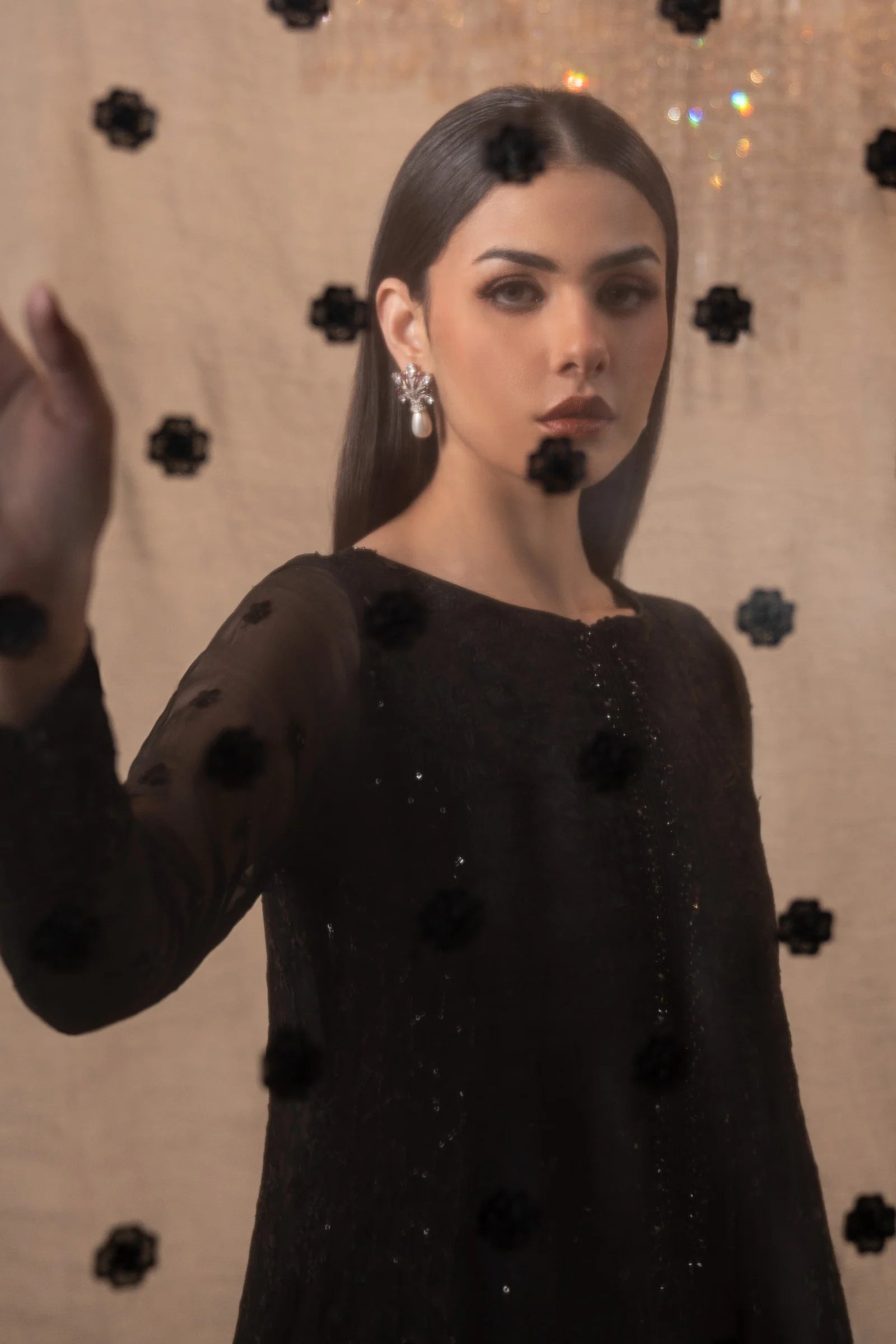 Maria.B. - 3 Piece Embroidered Chiffon Suit
