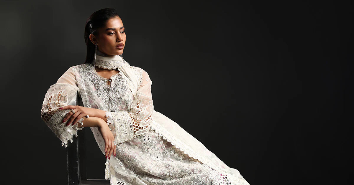 Maria.B. - 3 Piece Embroidered Organza Suit