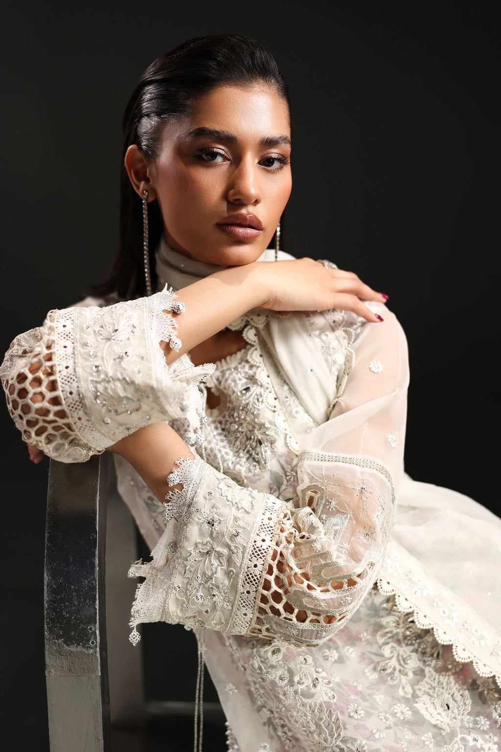 Maria.B. - 3 Piece Embroidered Organza Suit