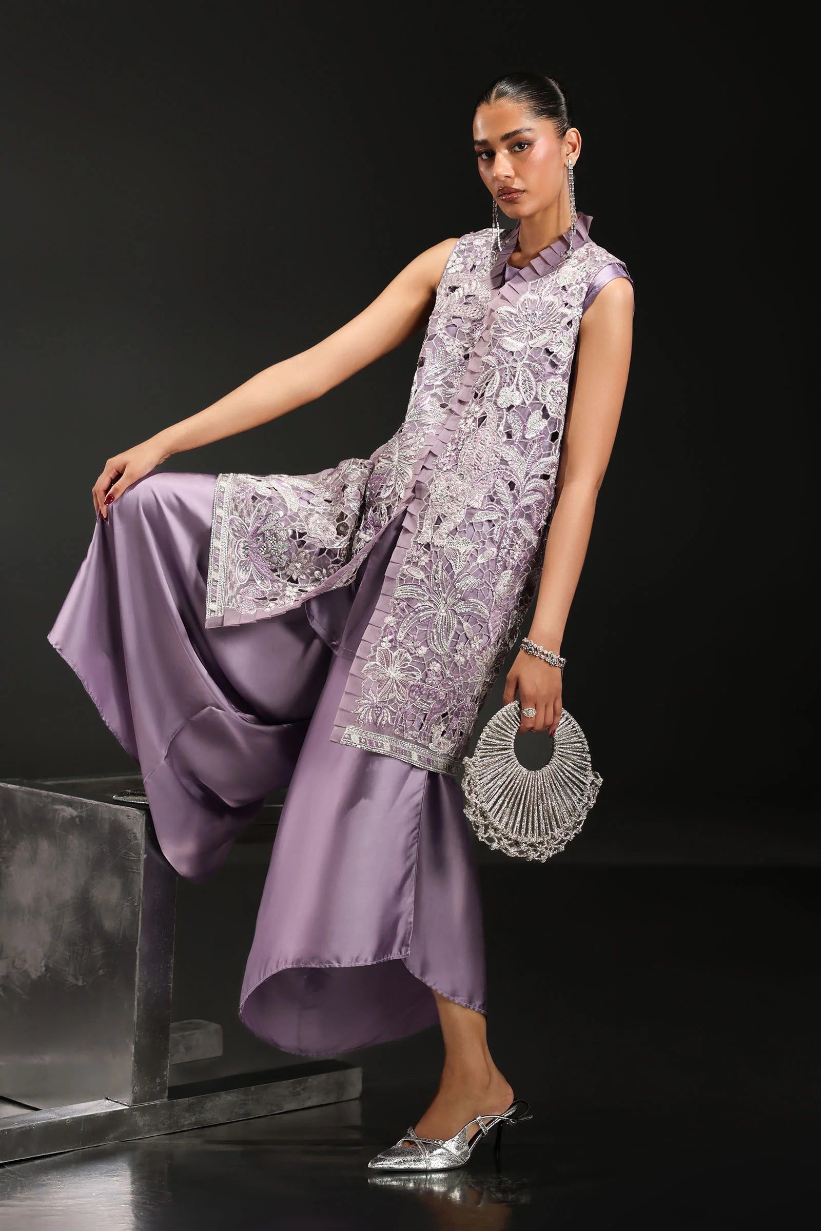 Maria.B. - 3 Piece Embroidered Organza Suit
