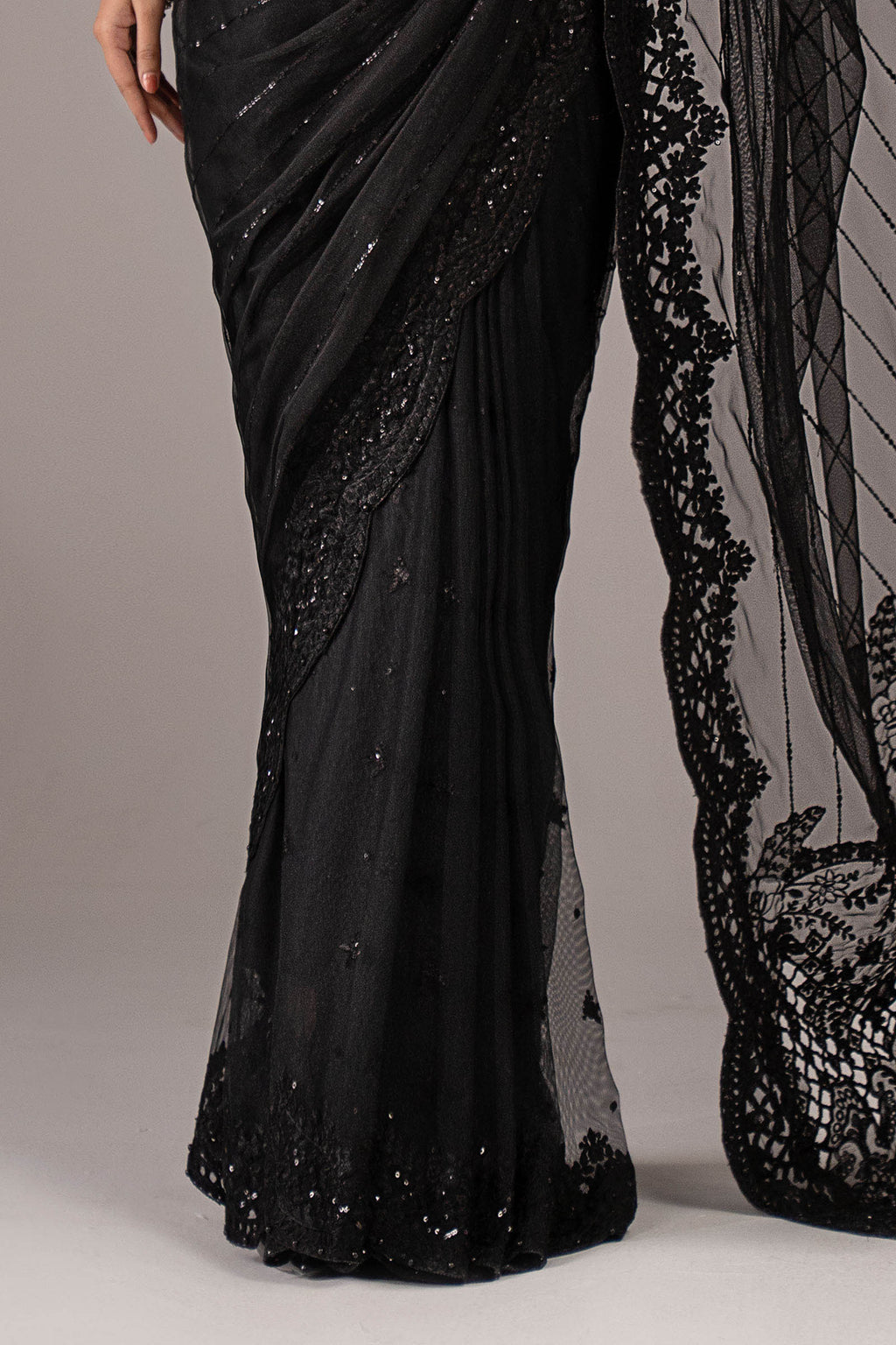 Maria.B. - Embroidered Net Saree