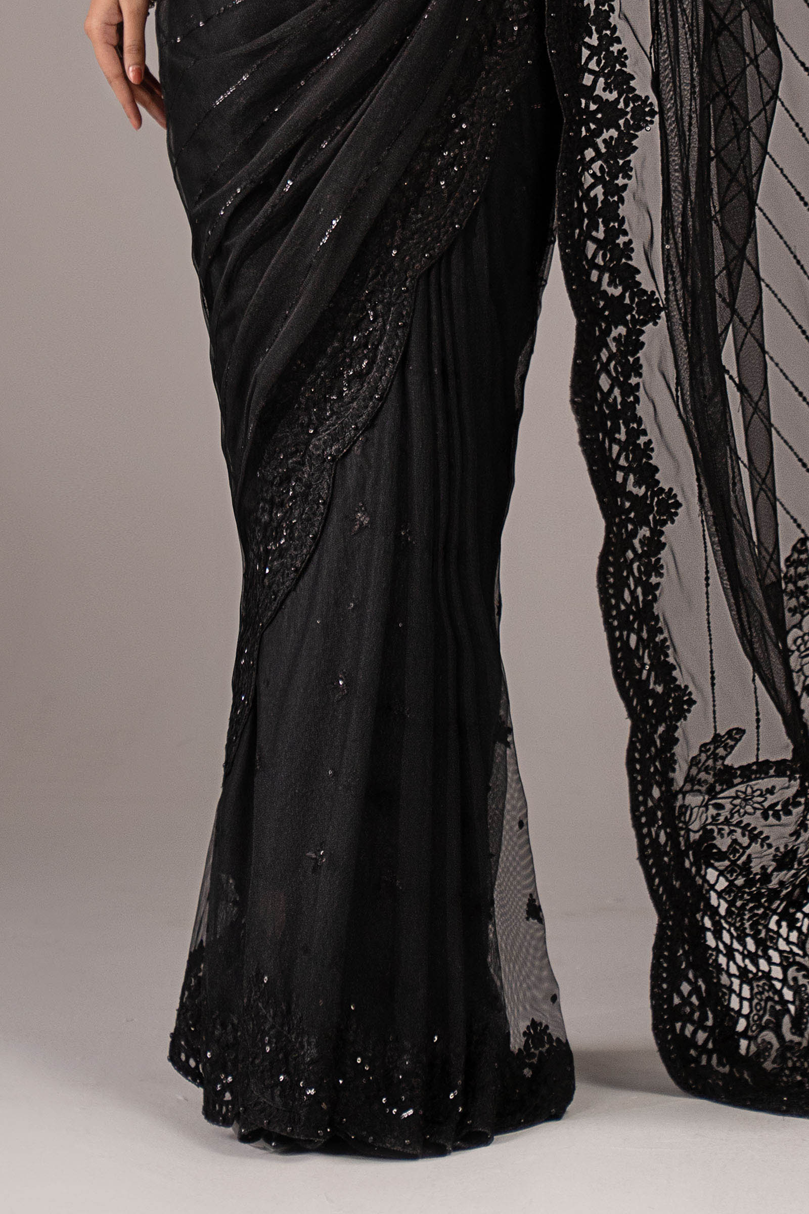 Maria.B. - Embroidered Net Saree