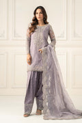 Maria.B. - 3 Piece Embroidered Raw Silk Suit