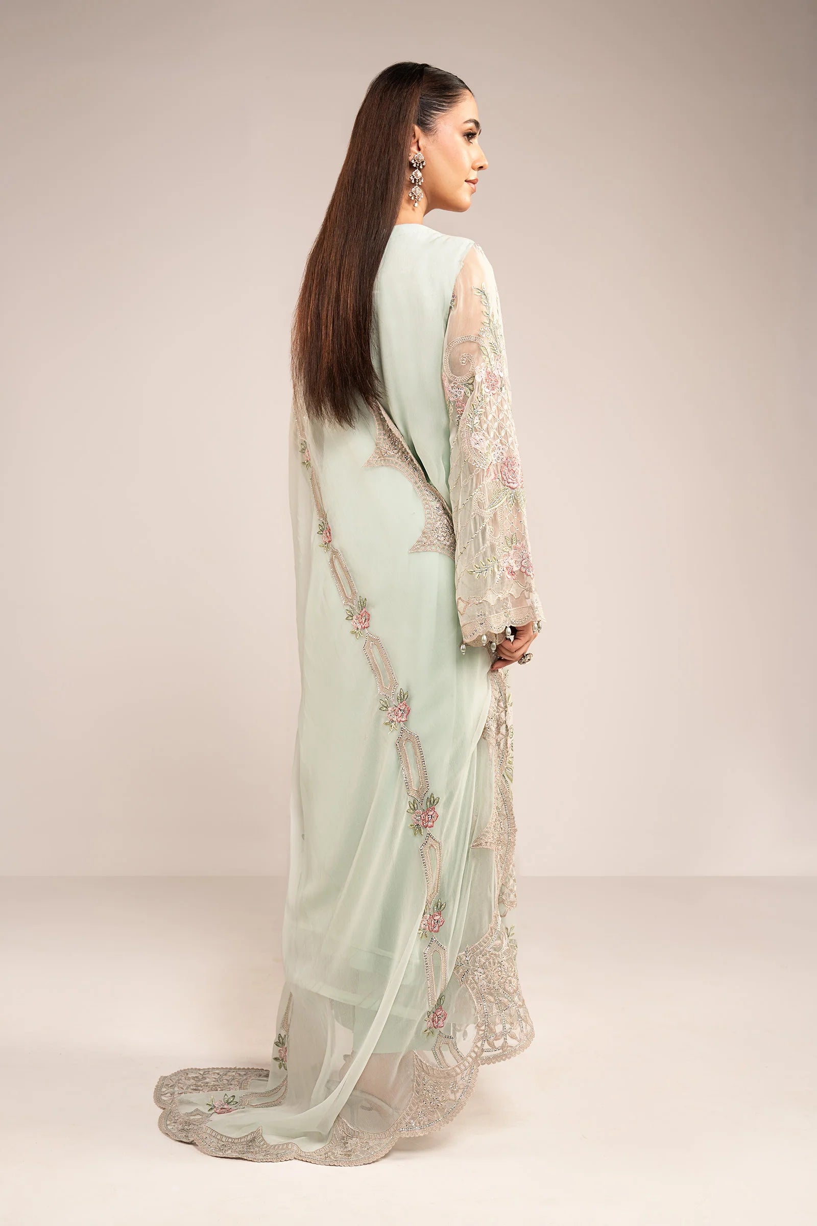 Maria.B. - 3 Piece Embroidered Chiffon Suit