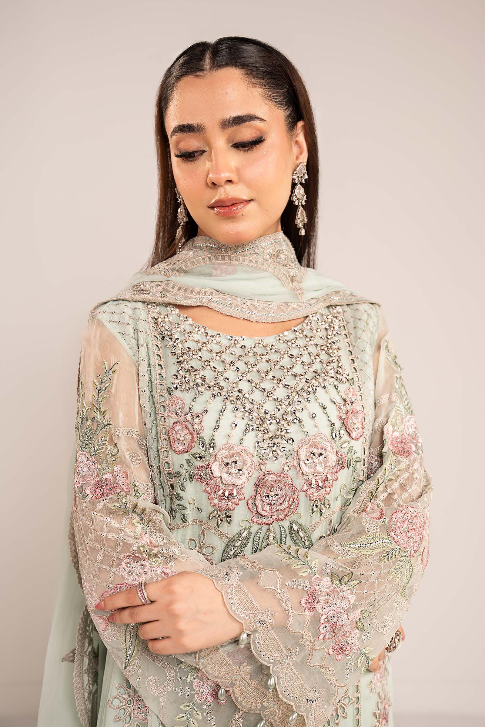 Maria.B. - 3 Piece Embroidered Chiffon Suit