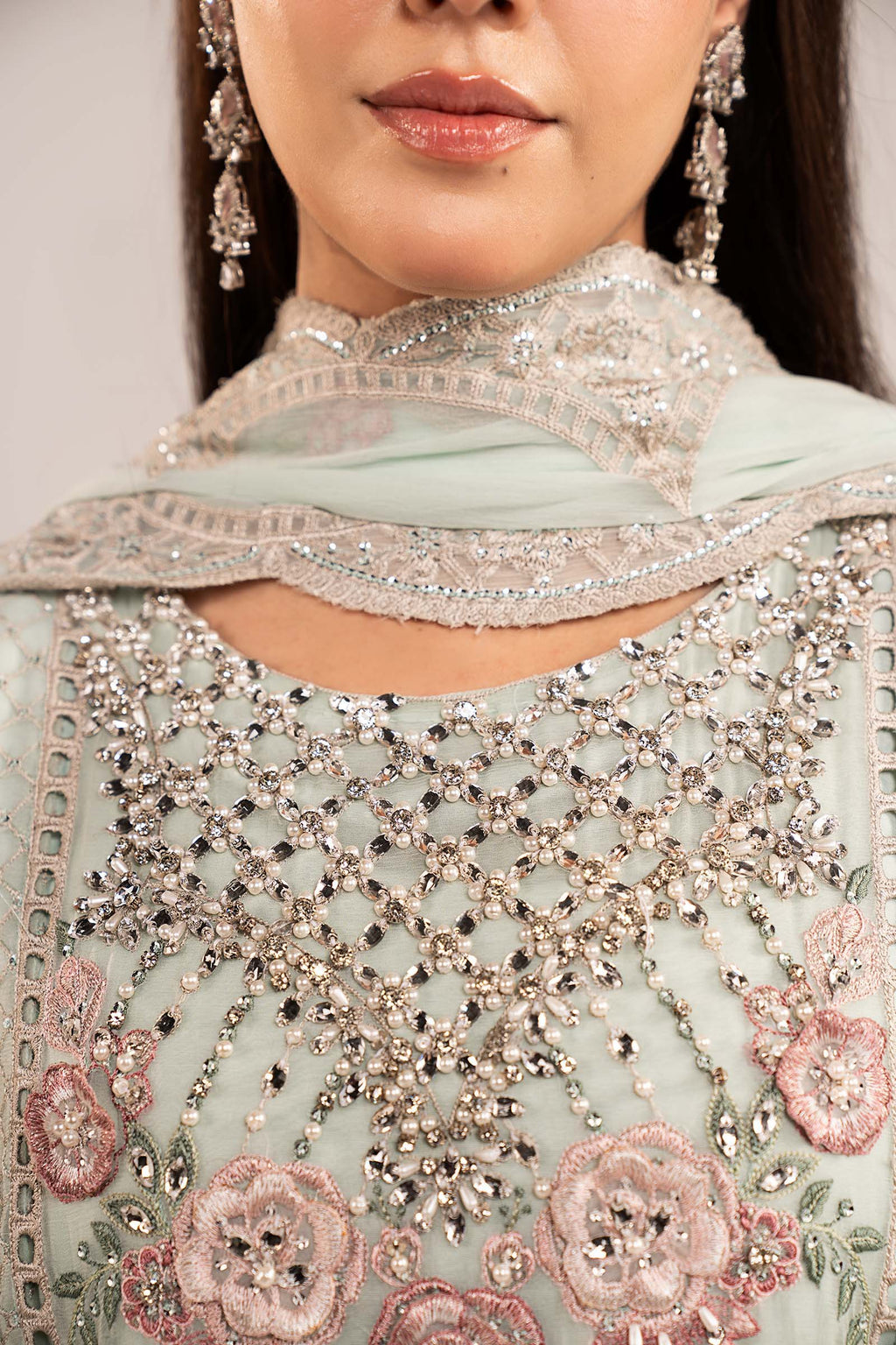 Maria.B. - 3 Piece Embroidered Chiffon Suit