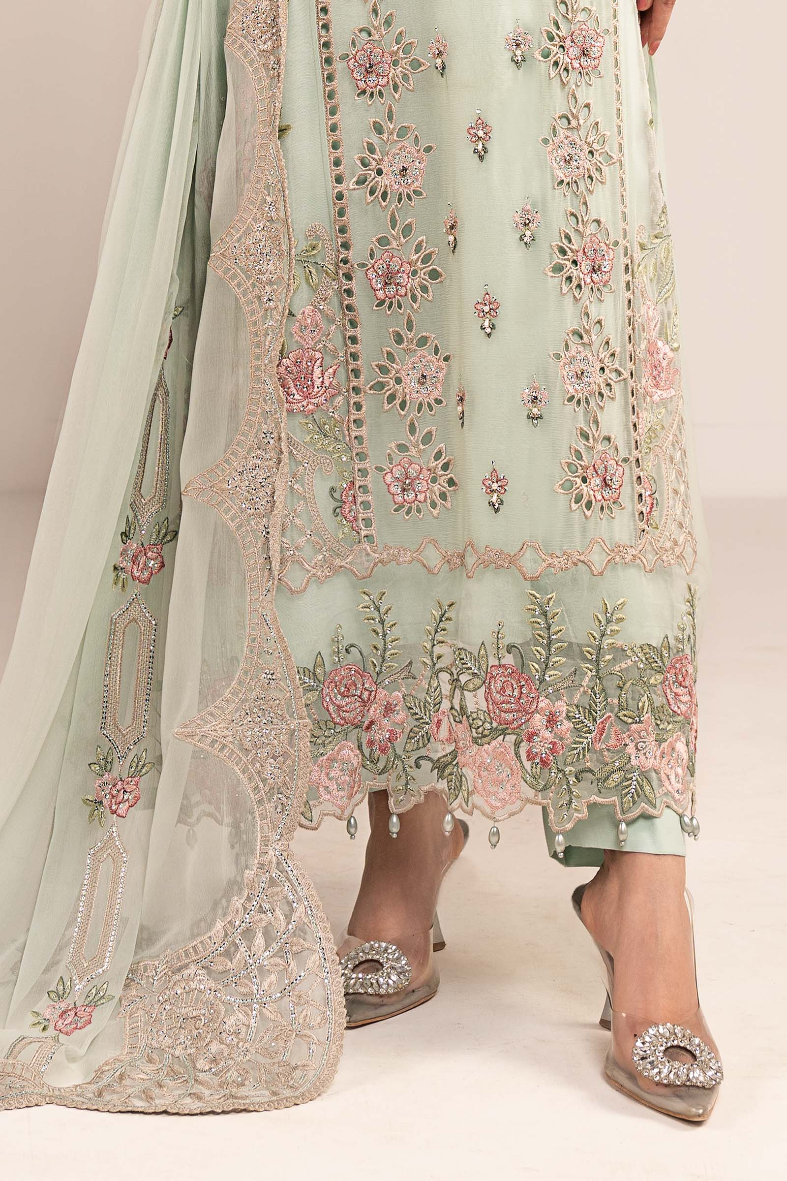 Maria.B. - 3 Piece Embroidered Chiffon Suit