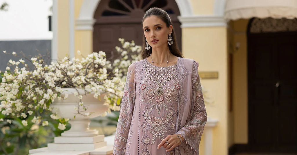 Maria.B. - Embroidered Chiffon Suit
