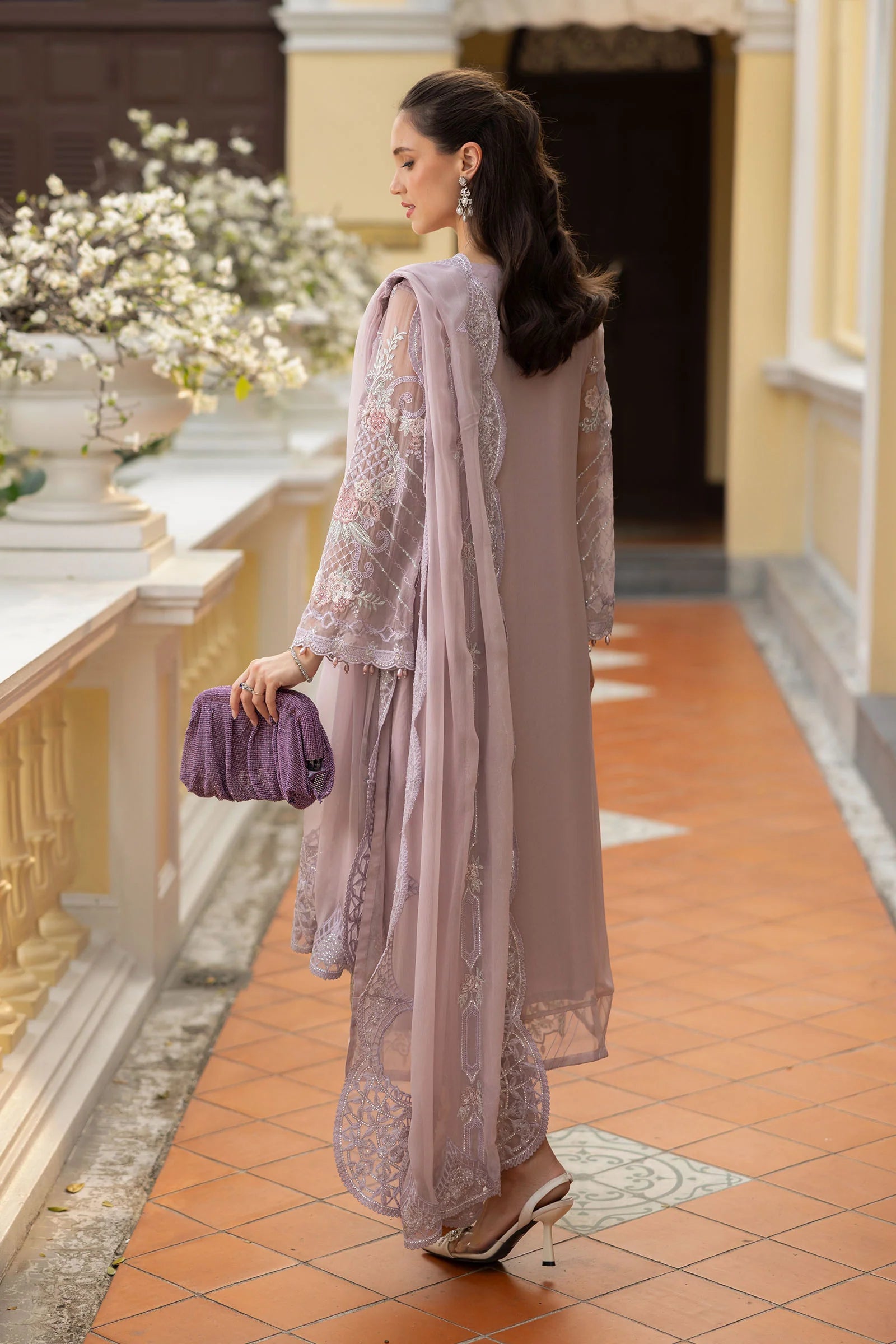 Maria.B. - Embroidered Chiffon Suit