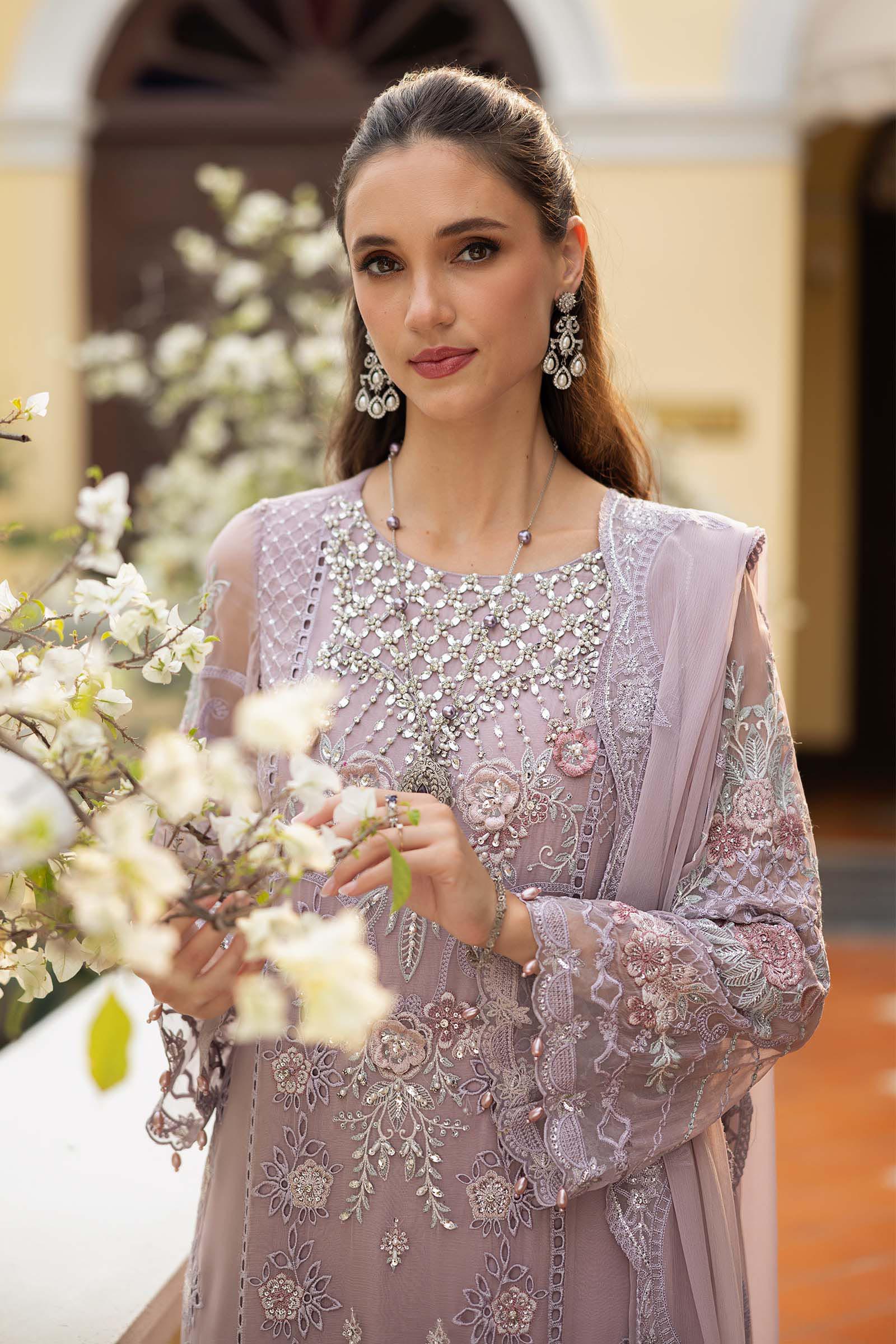 Maria.B. - Embroidered Chiffon Suit