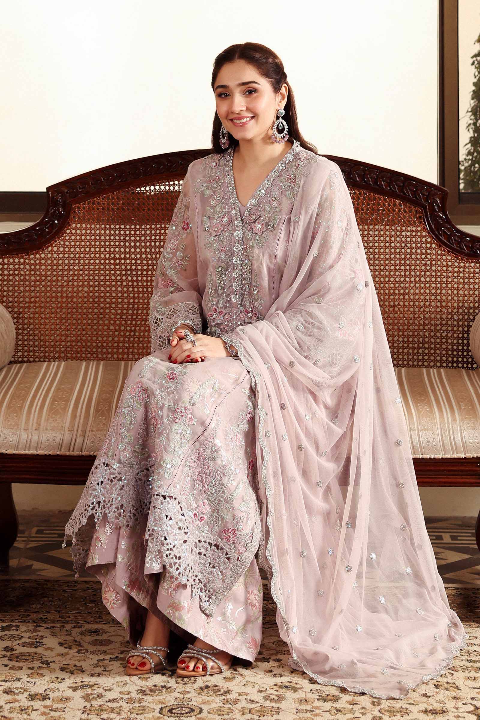 Maria.B. - Embroidered Organza Suit