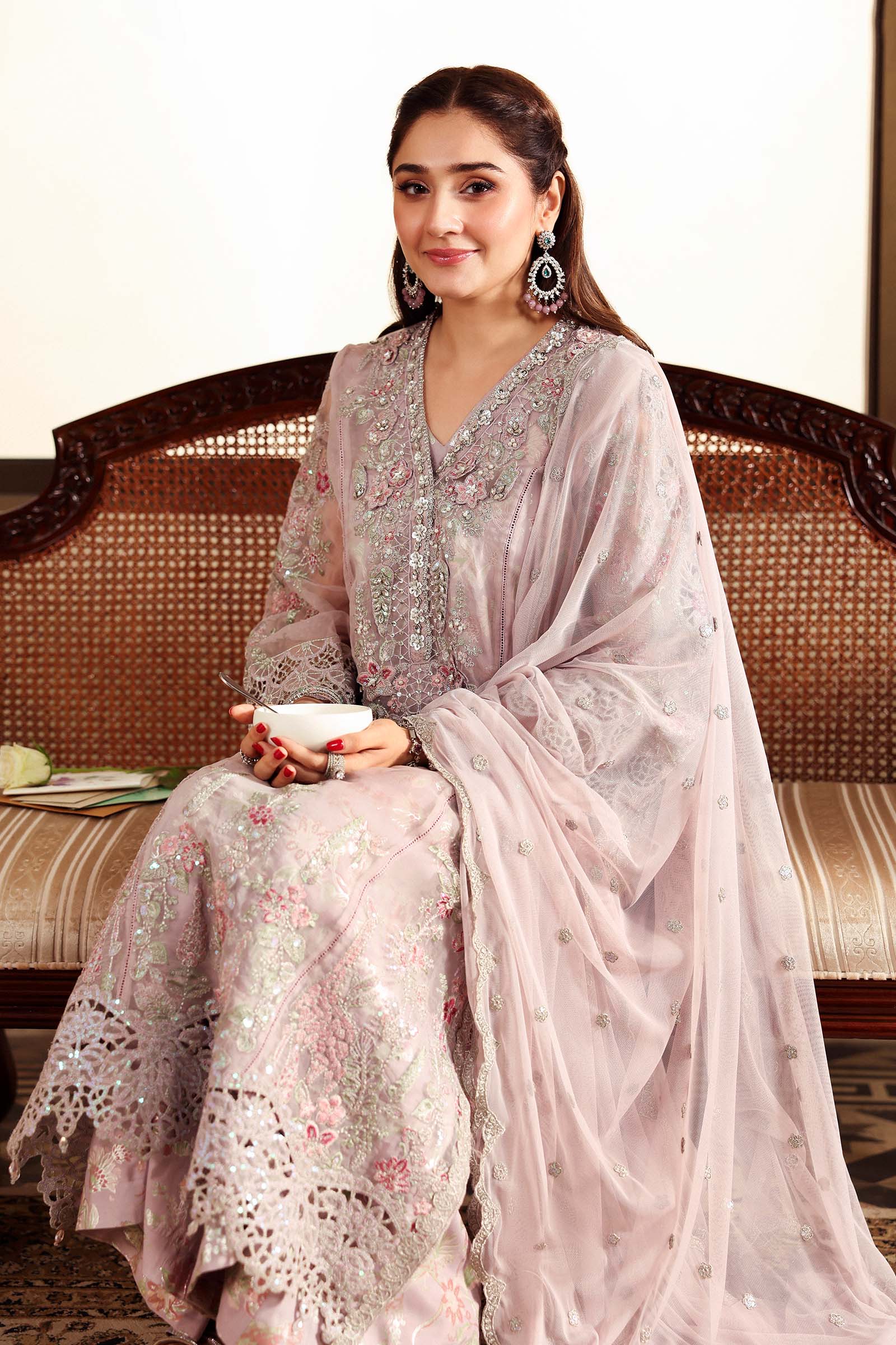Maria.B. - Embroidered Organza Suit