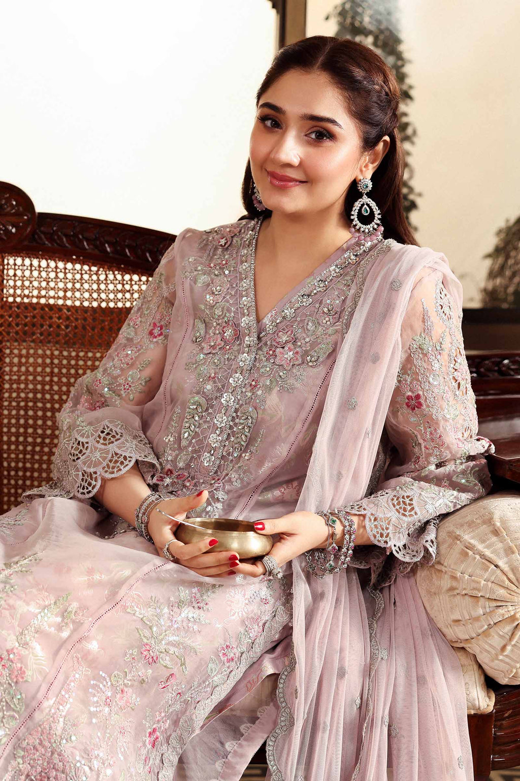 Maria.B. - Embroidered Organza Suit